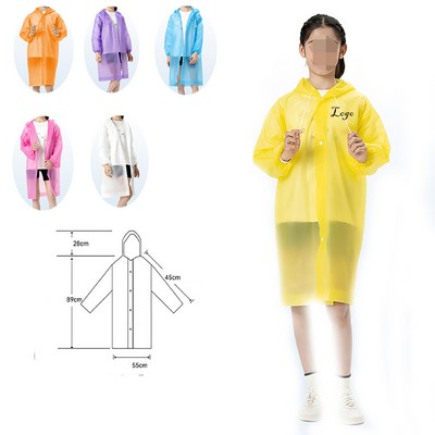 Eva Waterproof Raincoats For Kids Reusable