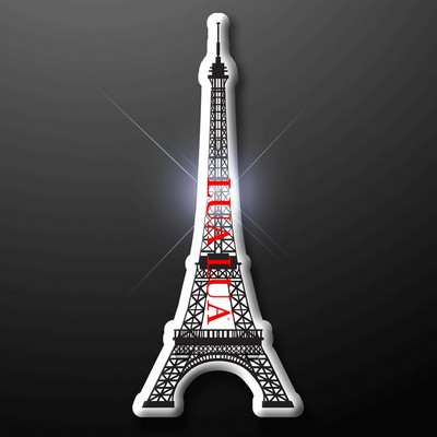 Light Up Eiffel Tower Flashing Pins - PRINTED