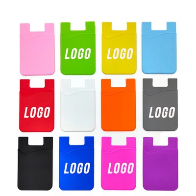 Silicone Card Holder Phone Back Sticker