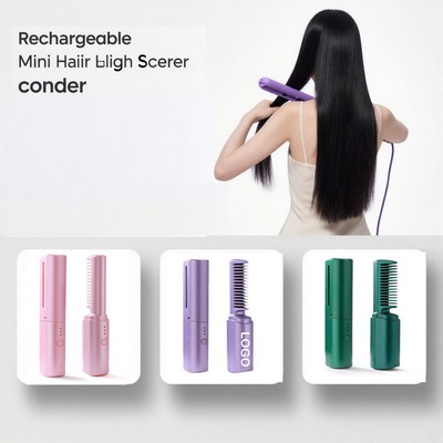 Rechargeable Compact Hair Straightener Comb