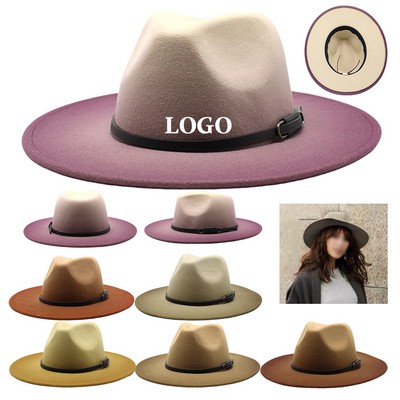 Dual-Shade Wool Jazz Hat