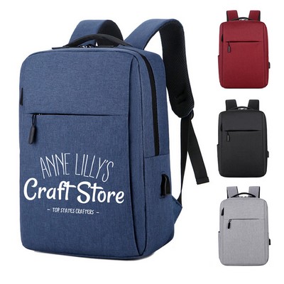 Versatile Business Laptop Backpack with USB Charging Port