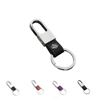 Leather Multi-Functional Keychain with Stainless Steel Buckle