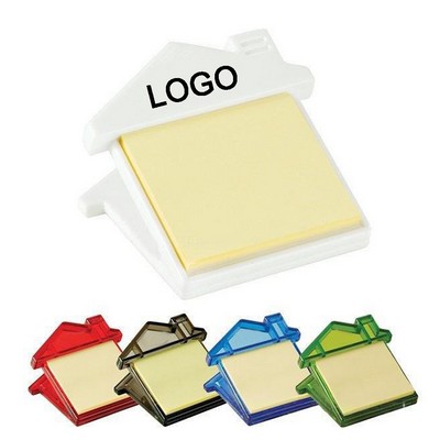 Multi-purpose Plastic House-shaped Magnetic Sticky Note Clip Holder w/20 Sheets
