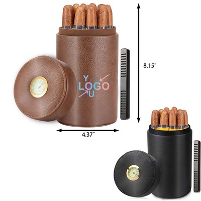 Travel Cigar Humidor Leather Case