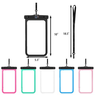 10 Inches Waterproof Phone Pouch Passport Dry Bag with Strap
