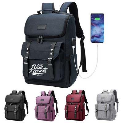 Travel Backpack with USB Charging Port