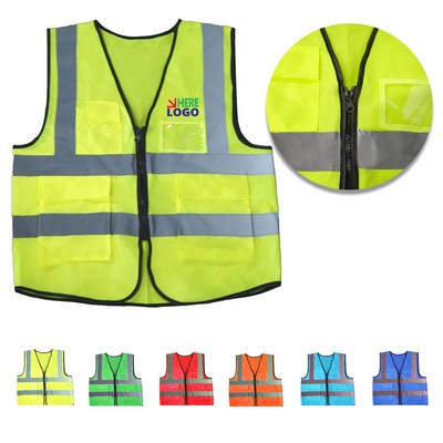 High Visibility Mesh Reflective Safety Vest for Adults