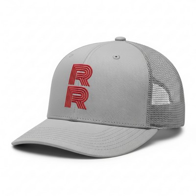 Richardson Freemont Trucker Hat w/Leather Patch, Embroidery