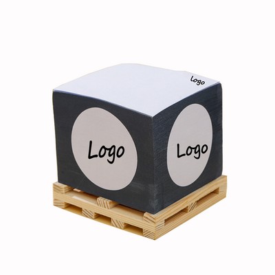 800 Sheets Non-Adhesive Note Cubes With Wooden Pallet