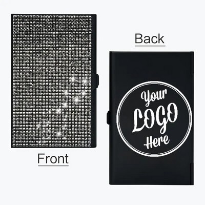 Metal Rhinestone Business Card Holder