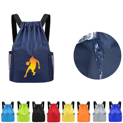 Polyester Water Resistant Drawstring Closure Backpack