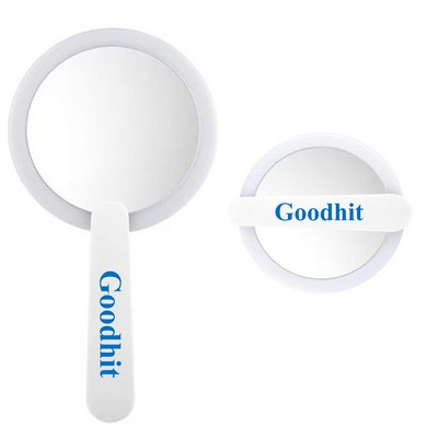 Rechargeable Lighted Folding Makeup Mirror Handheld