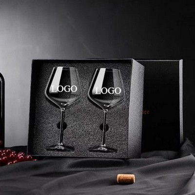 Elegant Large Crystal Red Wine Glasses-Deluxe Gift Set