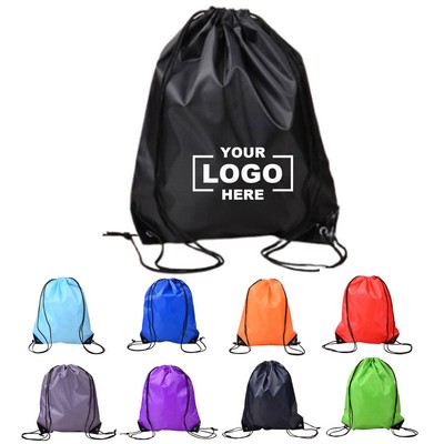 Polyester Strapless Drawstring Backpack Bag With Shoulder Straps