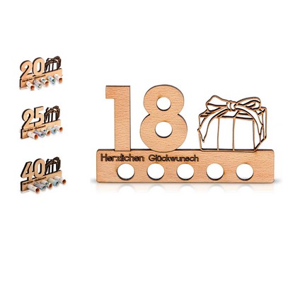 Wooden Birthday Gift with Customizable Numbers