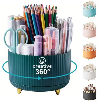 Pen Holder For Desk Organizer Caddy 360 Rotating