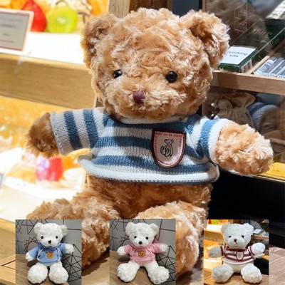 11.8" Plush Teddy Bear with Sweatshirt
