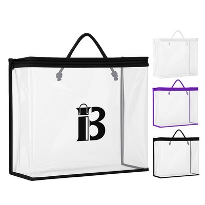 Clear PVC Dustproof Waterproof Zipper Bag