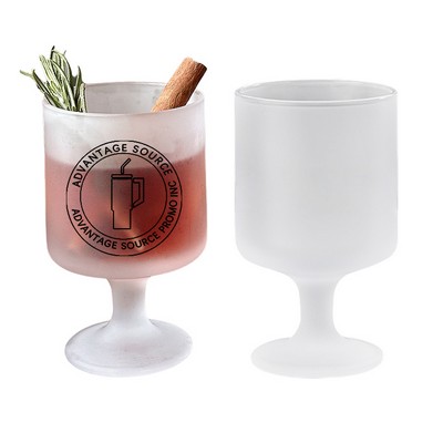8.5 Oz.Frosted Glass Wine Glass