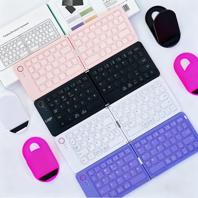 Foldable Wireless Keyboard with Phone Stand
