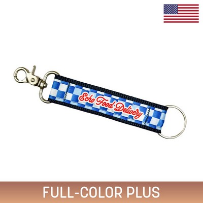 4" Sublimated Key Fob w/ Matte Nickel Hardware