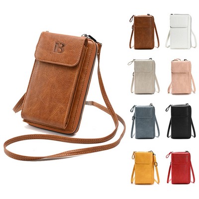 PU Leather Phone Crossbody Purse