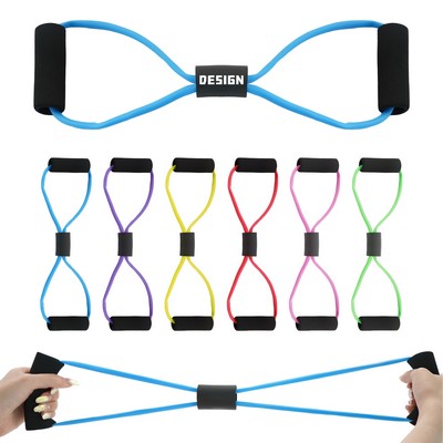 TPE Figure Eight Workout Resistance Tube for Home and Travel
