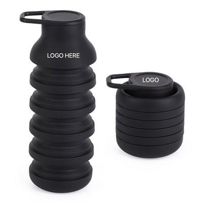 Silicone Collapsible Cup Outdoor Travel Sports Water Bottle Portable Cycling Drink Cup 600ml