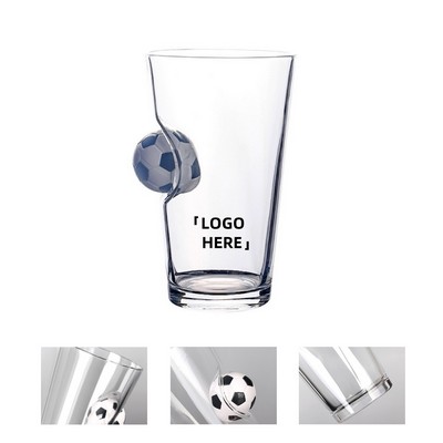 16 oz Football Beer Glass