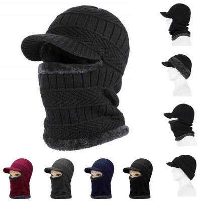 Warm Fleece Windproof Ski Face Hoodie Mask