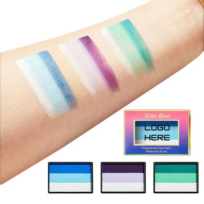 3-Color Water-Soluble Face Paint For Festivals And Sports