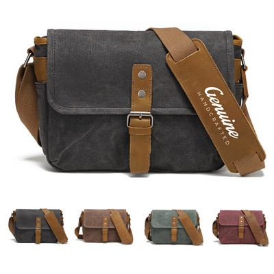 Vintage Canvas Camera Messenger Bag