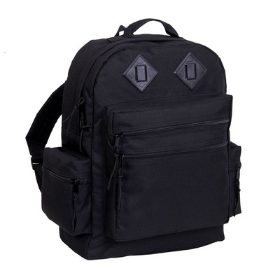 DELUXE DAY BACKPACK - BLACK - 600D Poly
