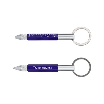 6" 1 Multifunction Screwdriver Ballpoint Pen Keychain