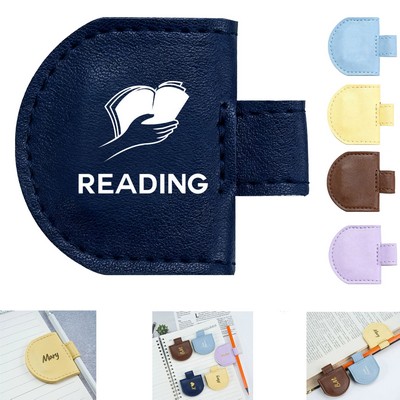 Semicircular Magnetic Bookmark with Pen Clip