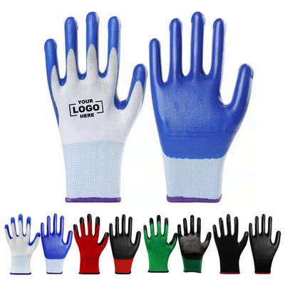 Nitrile Coated Anti-slip Nylon Labor Gloves