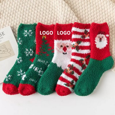Custom Cozy Christmas Fuzzy Socks