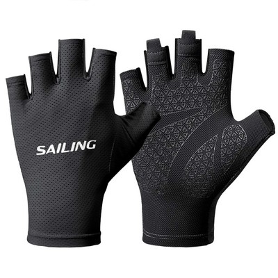 Sun Protection Anti Slip Fishing Gloves Gym Sport Gloves