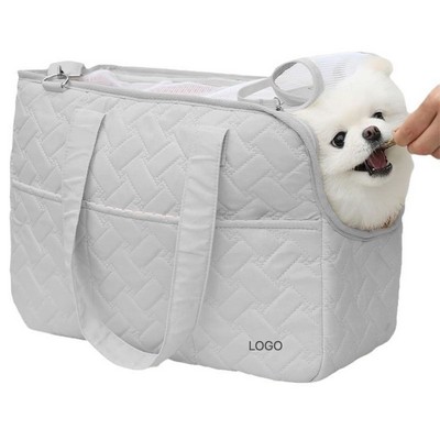 Fashionable Pet Carrier Handbag Single Shoulder Crossbody Bag Portable Cat & Dog Travel Tote