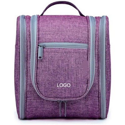 Large Capacity Hanging Toiletry Bag Travel Essential Skincare & Cosmetic Organizer Pouch