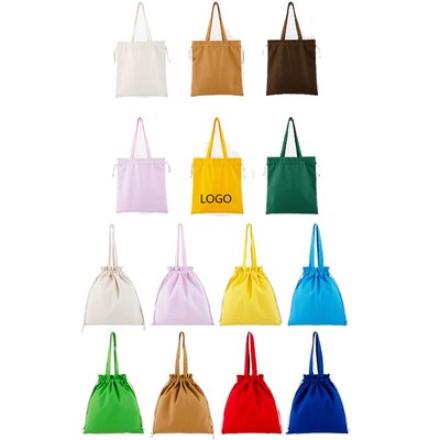 Handheld Drawstring Canvas Bag
