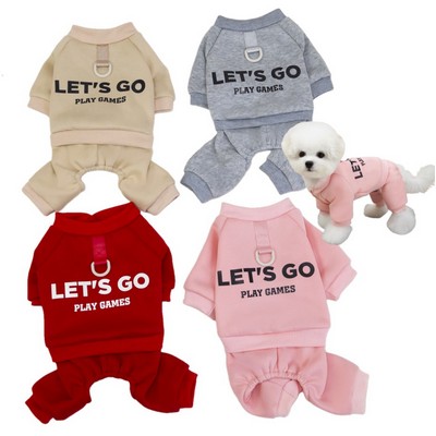 Dog Sweatshirt Winter Coat W/ 4 Legs protect