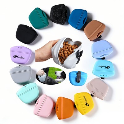 Silicone Pet Treat Pouches With Clip