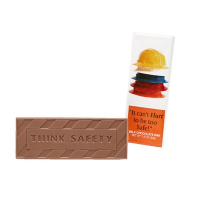 2"x5" Themed Milk Chocolate Wrapper Bar: It can't hurt to be safe!