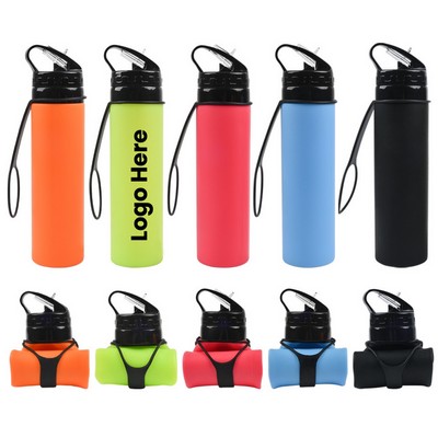 20oz Foldable Silicone Water Bottle
