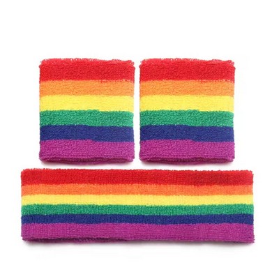 Athletic Headband and Wristband Combo