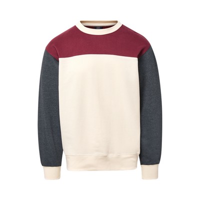 Otto Contrast Yoke Colorblock Crewneck Sweatshirt