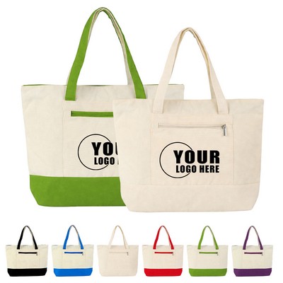 14 Oz.Large Capacity Canvas Tote(18.1" x 14.2" x 3.9" )