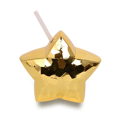 20oz Electroplated Star Tumbler Disco Heart Rainbow Party Cup Plastic Beverage Shaker Straw